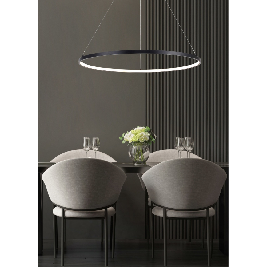 Zuma Line - závesný LED luster s lankom LED/36W/230V 3000/4000/6000K pr. 80 cm čierna