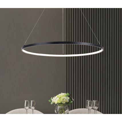 Zuma Line - závesný LED luster s lankom LED/36W/230V 3000/4000/6000K pr. 80 cm čierna