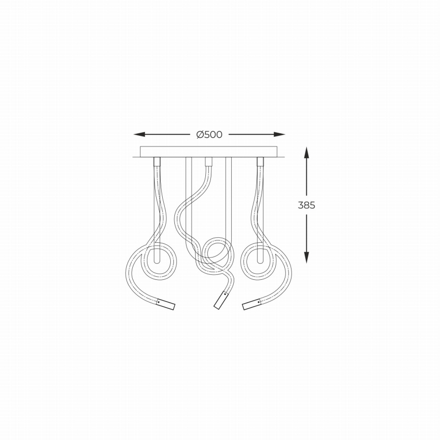 Zuma Line - LED Prisadený luster LED/45W/230V 3000/4000/6000K čierna