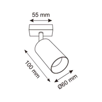 Zuma Line - Nástenné bodové svietidlo 1xGU10/50W/230V čierna/šedá