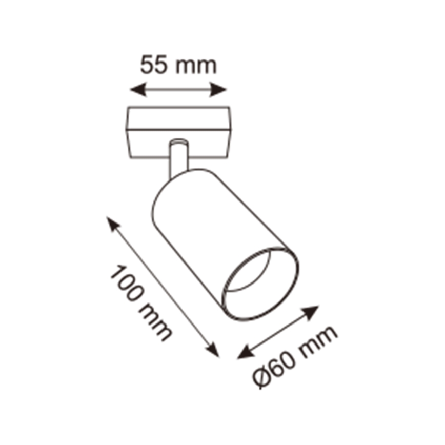 Zuma Line - Nástenné bodové svietidlo 1xGU10/50W/230V čierna/šedá
