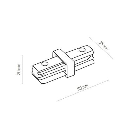 Zuma Line - Bodové svietidlo do lištového systému 6xGU10/10W/230V čierna + lištové príslušenstvo