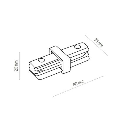 Zuma Line - Bodové svietidlo do lištového systému 6xGU10/10W/230V biela + lištové príslušenstvo