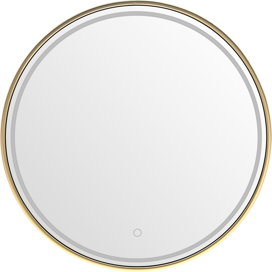 Zuma Line - LED kúpeľňové nástenné zrkadlo s podsvietením LED/36W/230V 3000/4000/6000K priemer 80 cm IP44 zlaté