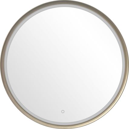 Zuma Line - LED kúpeľňové nástenné zrkadlo s podsvietením LED/36W/230V 3000/4000/6000K priemer 80 cm IP44 mosadz