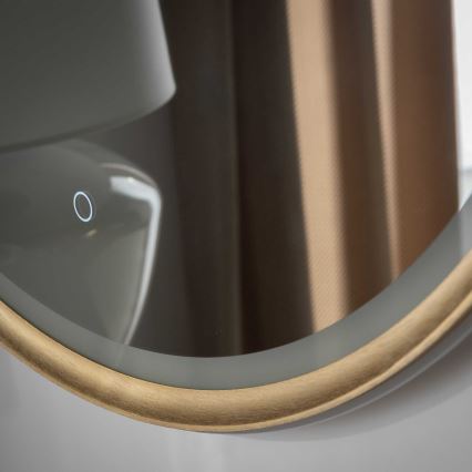 Zuma Line - LED kúpeľňové nástenné zrkadlo s podsvietením LED/36W/230V 3000/4000/6000K priemer 80 cm IP44 mosadz