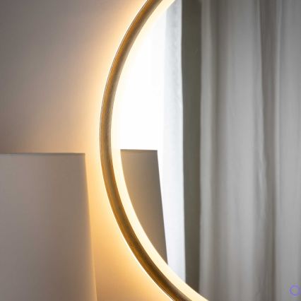 Zuma Line - LED kúpeľňové nástenné zrkadlo s podsvietením LED/36W/230V 3000/4000/6000K priemer 80 cm IP44 mosadz