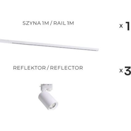 Zuma Line - Bodové svietidlo do lištového systému 3xGU10/35W/230V biela