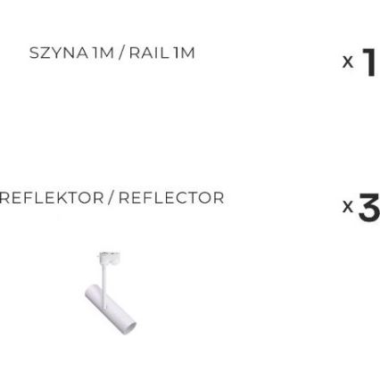 Zuma Line - Bodové svietidlo v lištovom systéme 3xGU10/35W/230V biele