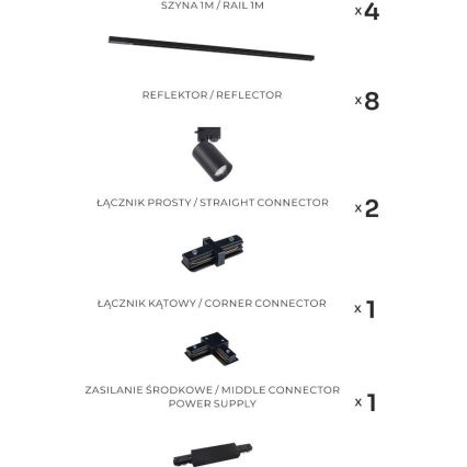 Zuma Line - Bodové svietidlo na lištovom systéme 8xGU10/35W/230V čierne