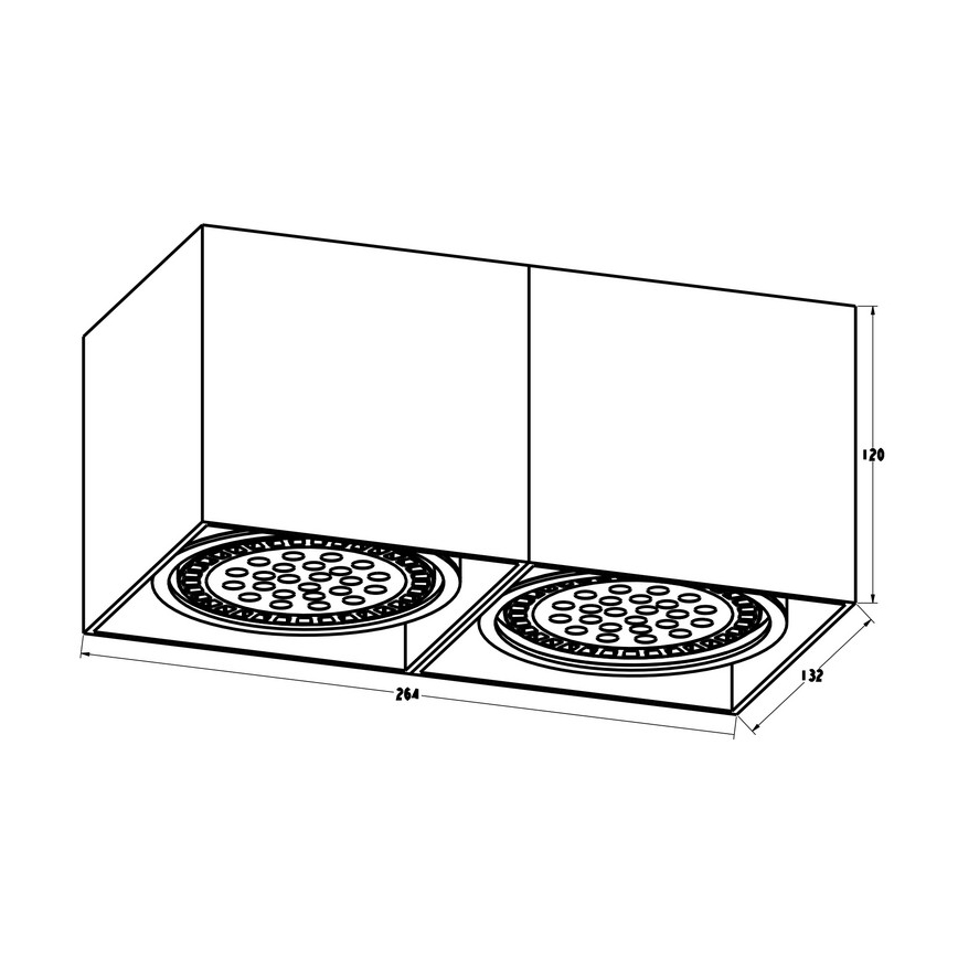 Zuma Line - Bodové svietidlo 2xGU10-ES111/15W/230V biela