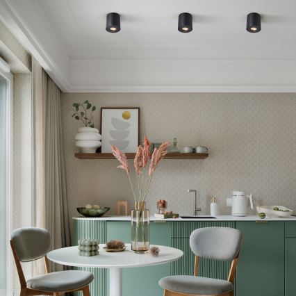 Zuma Line - LED RGBW Stmievateľné kúpeľňové bodové svietidlo 1xGU10/6W/230V IP44 čierne + diaľkové ovládanie