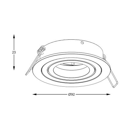 Zuma Line - Podhľadové svietidlo 1xGU10/50W/230V čierne