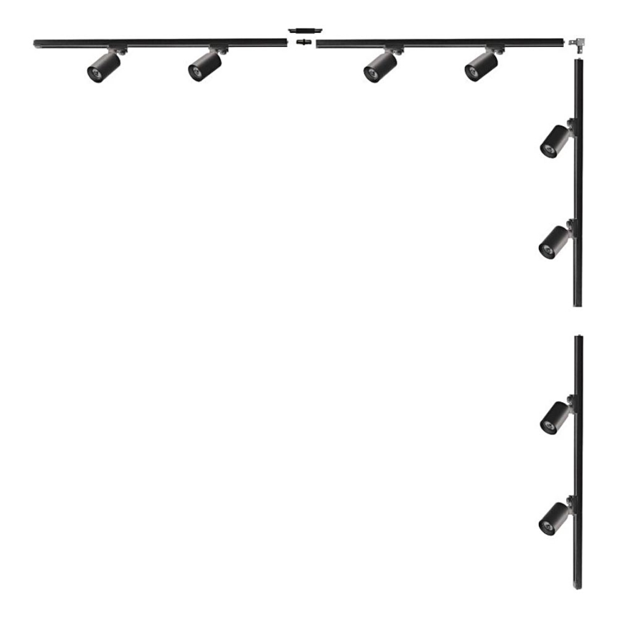 Zuma Line - Bodové svietidlo na lištovom systéme 8xGU10/35W/230V čierne