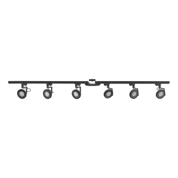 Zuma Line - Bodové svietidlo v lištovom systéme 6xGU10/10W/230V čierna