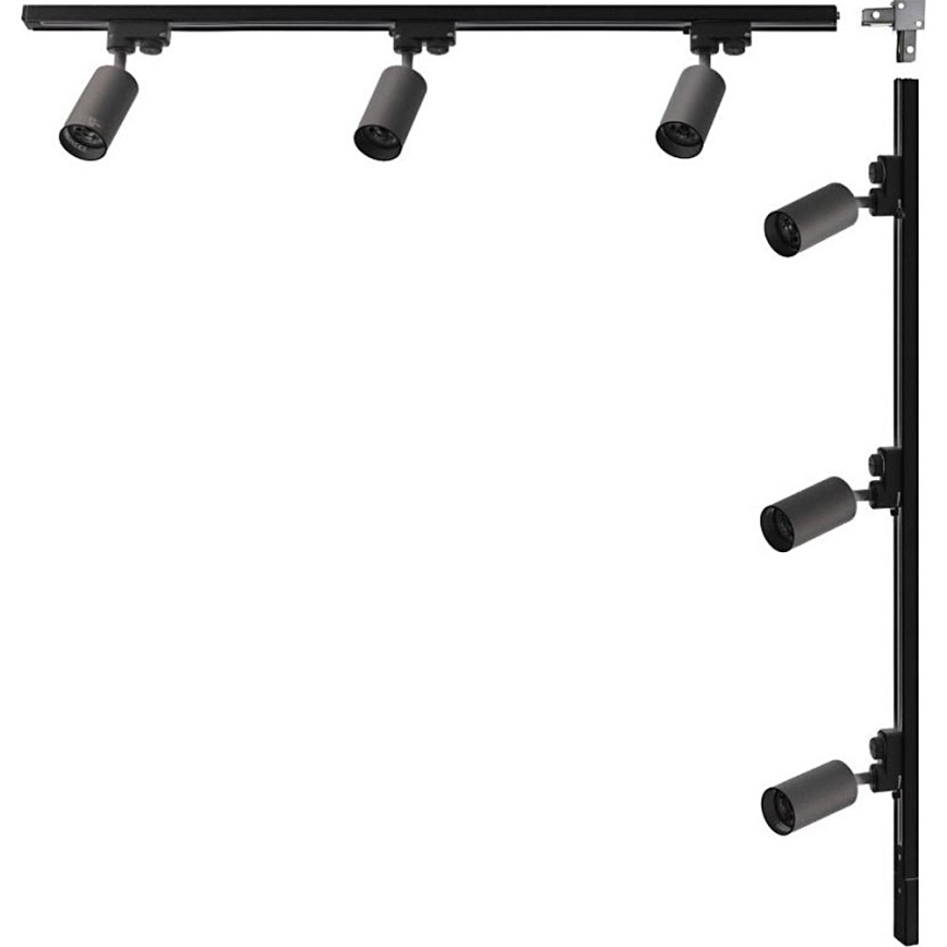 Zuma Line - Bodové svietidlo v lištovom systéme 6xGU10/35W/230V čierne