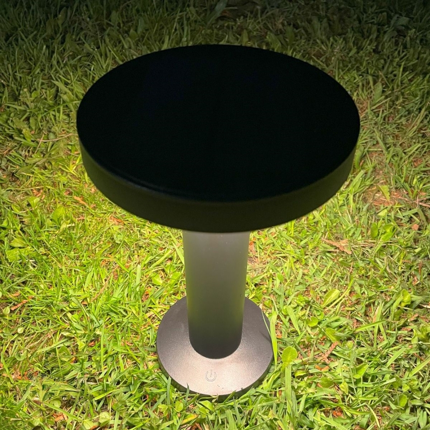 Zuma Line - LED Stmievateľná solárna nabíjacia stolná lampa LED/2W/2000 mAh IP44 čierna