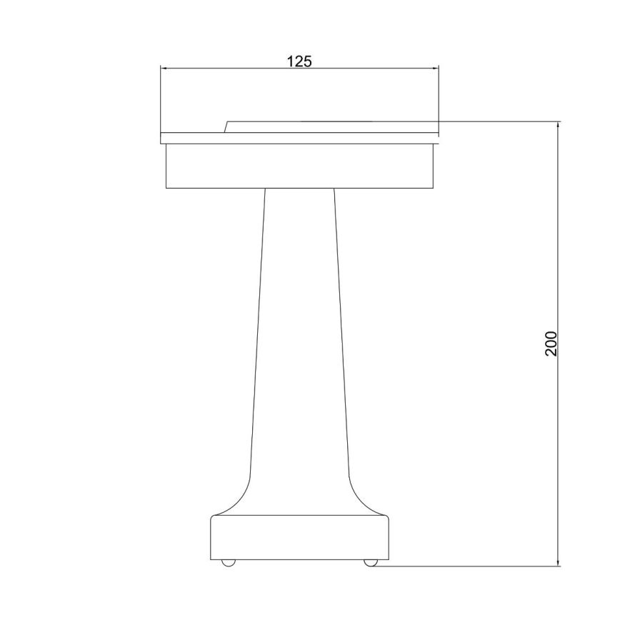 Zuma Line - LED Stmievateľná nabíjacia stolná lampa LED/2,5W/1200 mAh 3000/4000/6000K zlatá