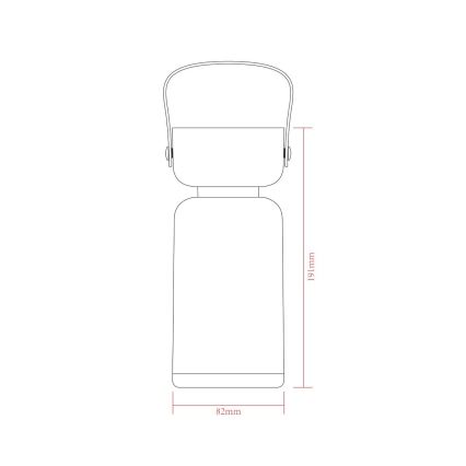 Zuma Line - LED Stmievateľná nabíjacia stolná lampa LED/3W/1200 mAh 3000/4000/6500K IP44 hnedá