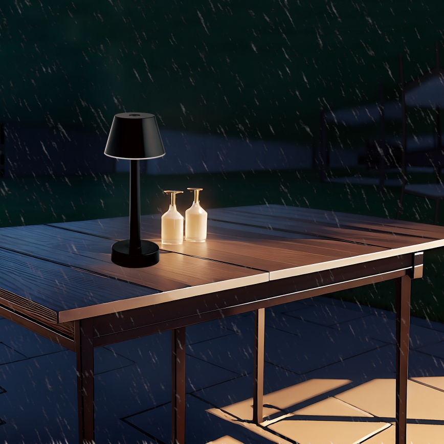 Zuma Line - LED RGBW Stmievateľná nabíjacia stolná lampa LED/0,7W/1300 mAh IP44 čierna