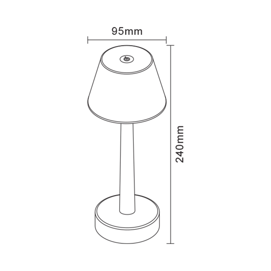 Zuma Line - LED RGBW Stmievateľná nabíjacia stolná lampa LED/0,7W/1300 mAh IP44 čierna