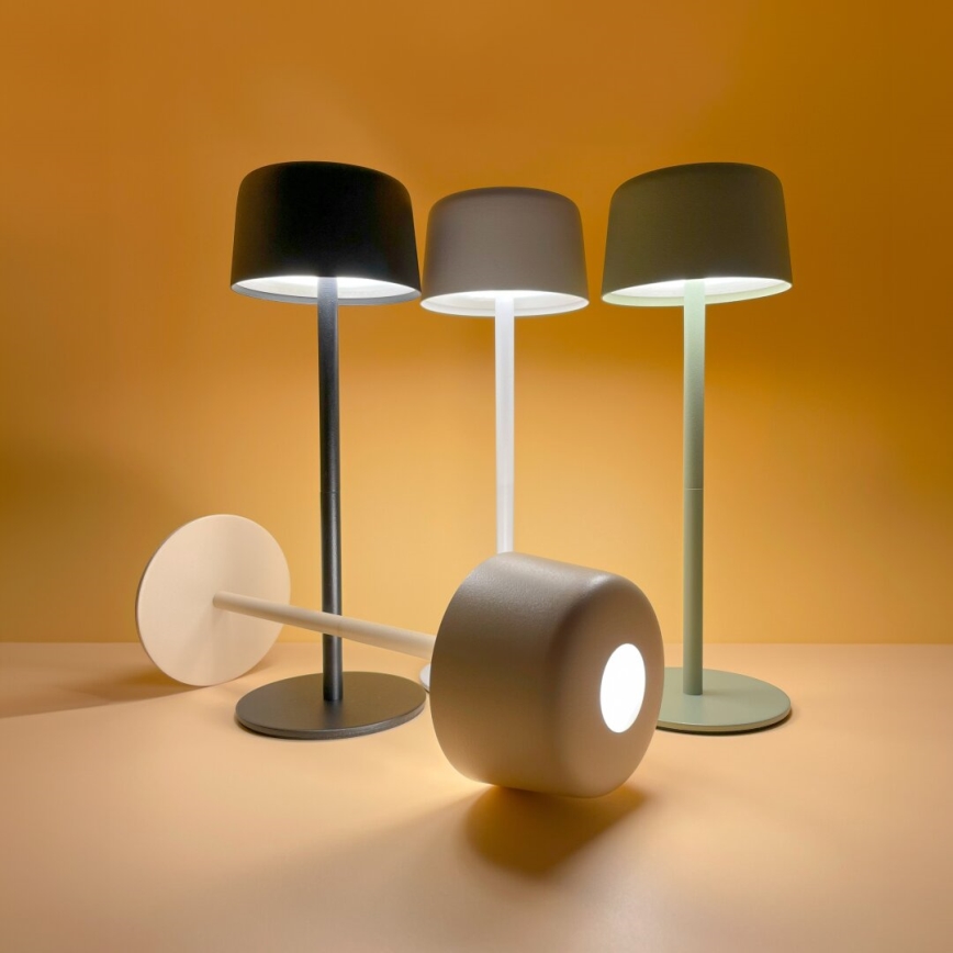 Zuma Line - LED Stmievateľná nabíjacia stolná lampa LED/2W/1200 mAh IP44 čierna