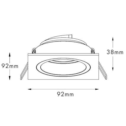 Zuma Line - Podhľadové svietidlo 1xGU10/50W/230V biela