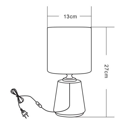 Zuma Line - Stolná lampa 1xE14/40W/230V čierna/zlatá/dekor mramoru