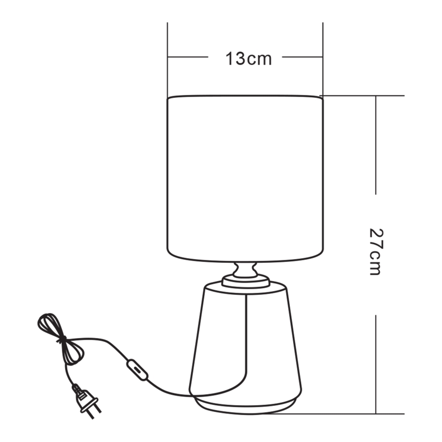 Zuma Line - Stolná lampa 1xE14/40W/230V čierna/zlatá/dekor mramoru