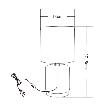 Zuma Line - Stolná lampa 1xE14/40W/230V čierna/zlatá