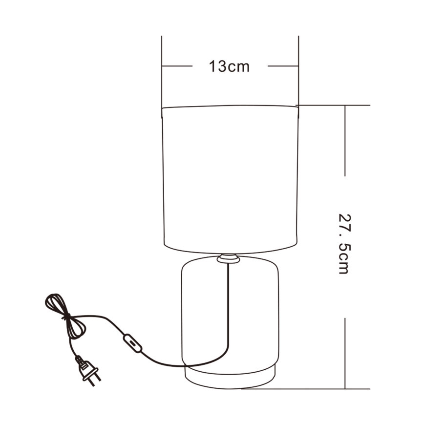 Zuma Line - Stolná lampa 1xE14/40W/230V čierna/zlatá
