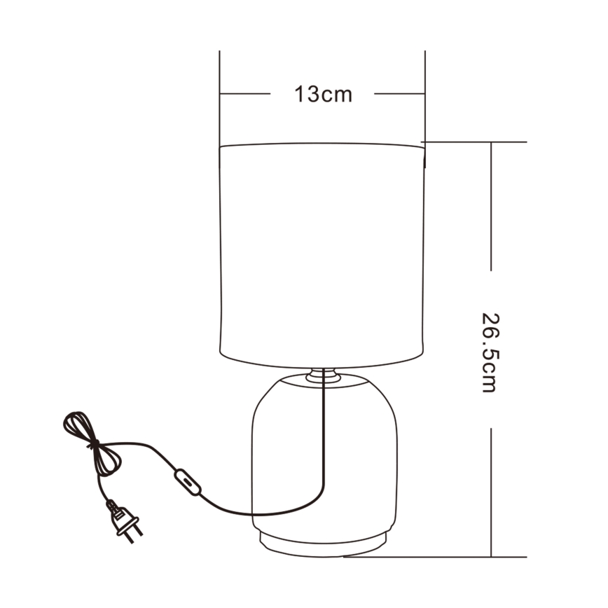 Zuma Line - Stolná lampa 1xE14/40W/230V čierna/zlatá