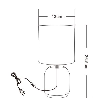 Zuma Line - Stolná lampa 1xE14/40W/230V šedá/zlatá