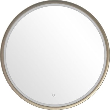 Zuma Line - LED kúpeľňové nástenné zrkadlo s podsvietením LED/36W/230V 3000/4000/6000K priemer 80 cm IP44 mosadz