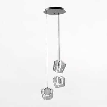 Zuma Line - LED Luster na lanku 3xLED/6W/230V čierna/číra