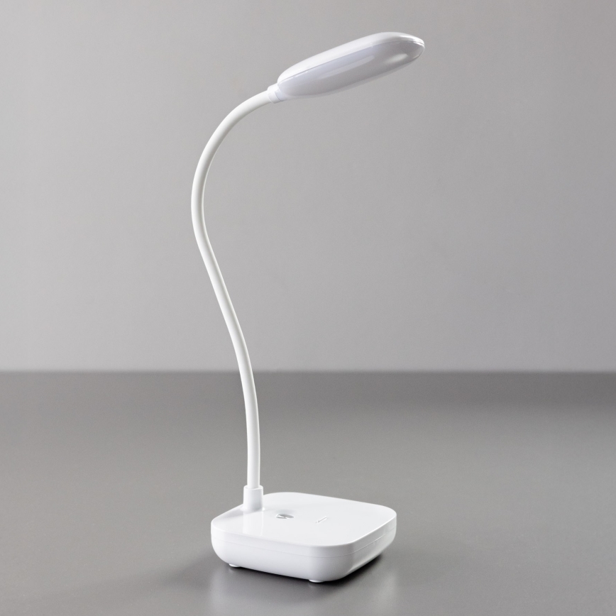 Zuma Line - LED Nabíjacia stolná lampa LED/7W/1200 mAh 3000/4500/6000K CRI 90 biela