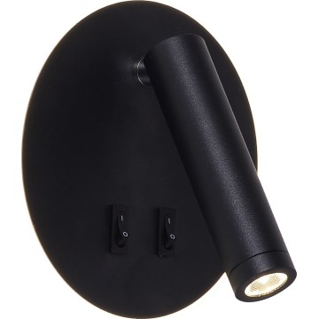 Zuma Line - LED Nástenné bodové svietidlo LED/5,5W/230V 4000K + LED/2,5W 3000K čierna