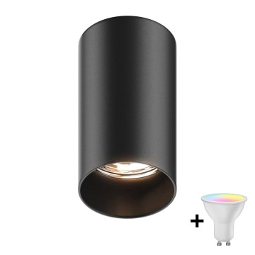 Zuma Line - LED RGBW stmievateľné bodové svietidlo 1xGU10/6W/230V čierne + diaľkové ovládanie