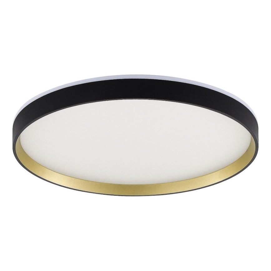 Zuma Line - LED RGBW Stmievateľné kúpeľňové stropné svietidlo LED/32W/230V + LED/8W 3000-6000K IP44 čierna/zlatá + diaľkové ovládanie
