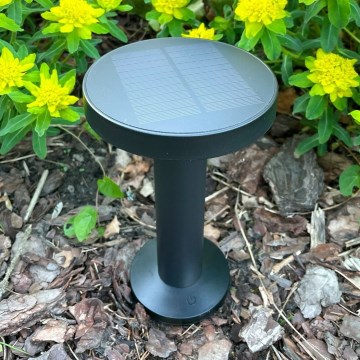 Zuma Line - LED Stmievateľná solárna nabíjacia stolná lampa LED/2W/2000 mAh IP44 čierna