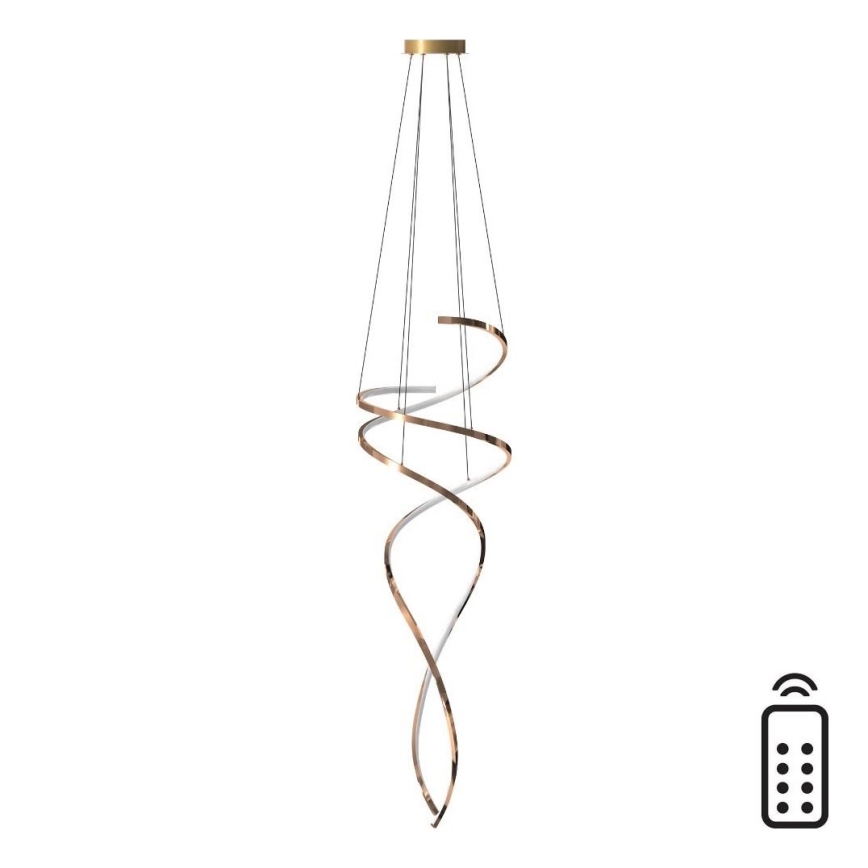 Zuma Line - LED Stmievateľný luster na lanku LED/68W/230V 3000/4000/6000K rose gold + diaľkové ovládanie