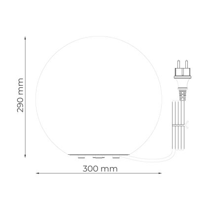 Zuma Line - Vonkajšie svietidlo 1xE27/15W/230V priemer 30 cm IP44