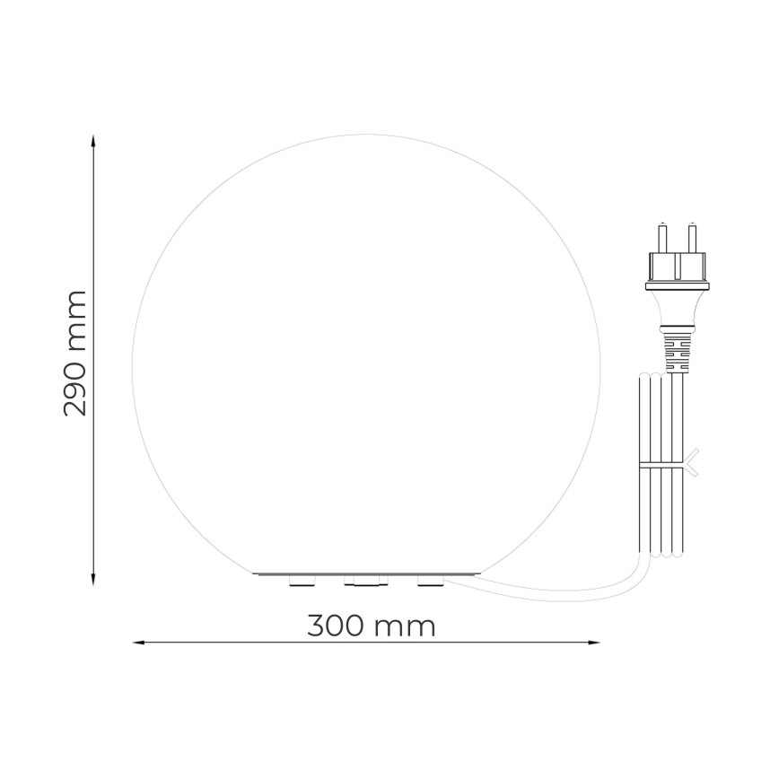 Zuma Line - Vonkajšie svietidlo 1xE27/15W/230V priemer 30 cm IP44