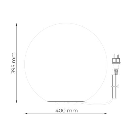 Zuma Line - Vonkajšie svietidlo 1xE27/15W/230V priemer 40 cm IP44