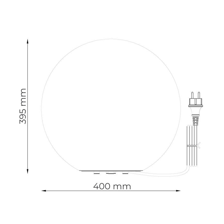 Zuma Line - Vonkajšie svietidlo 1xE27/15W/230V priemer 40 cm IP44