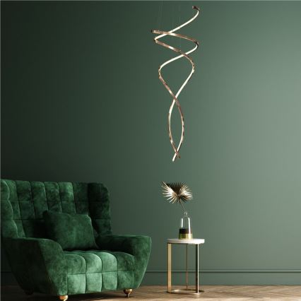 Zuma Line - LED Stmievateľný luster na lanku LED/68W/230V 3000/4000/6000K rose gold + diaľkové ovládanie