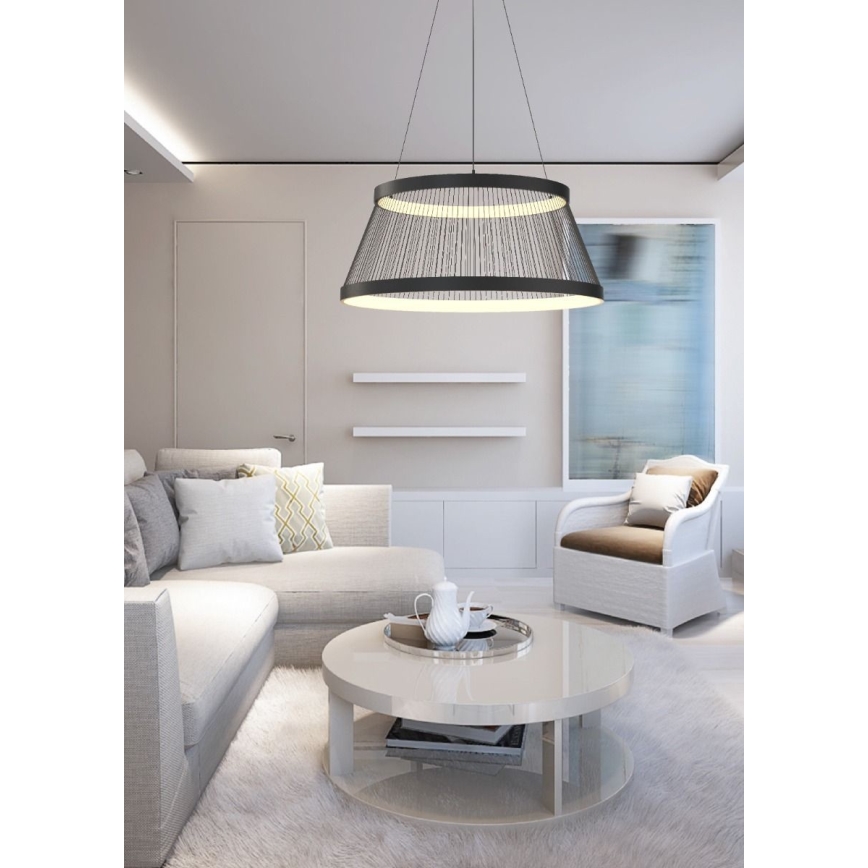 Zuma Line - LED Stmievateľný luster na lanku LED/53W/230V 2700-6000K čierna + diaľkové ovládanie