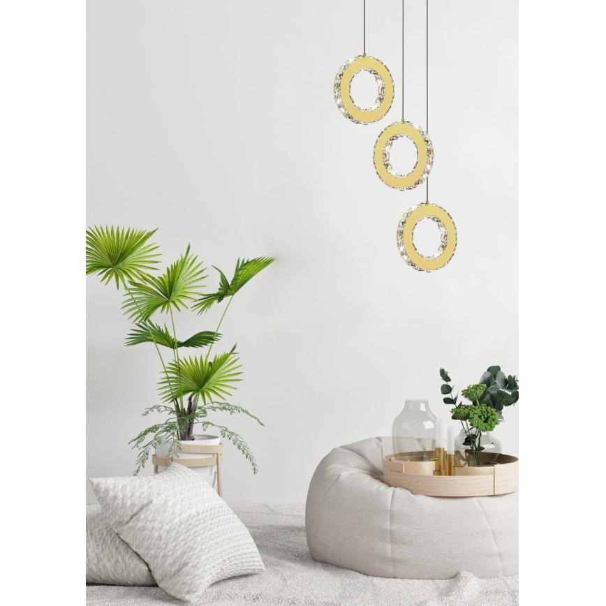 Zuma Line - LED stmievateľný luster na lankách LED/10W/230V zlatý