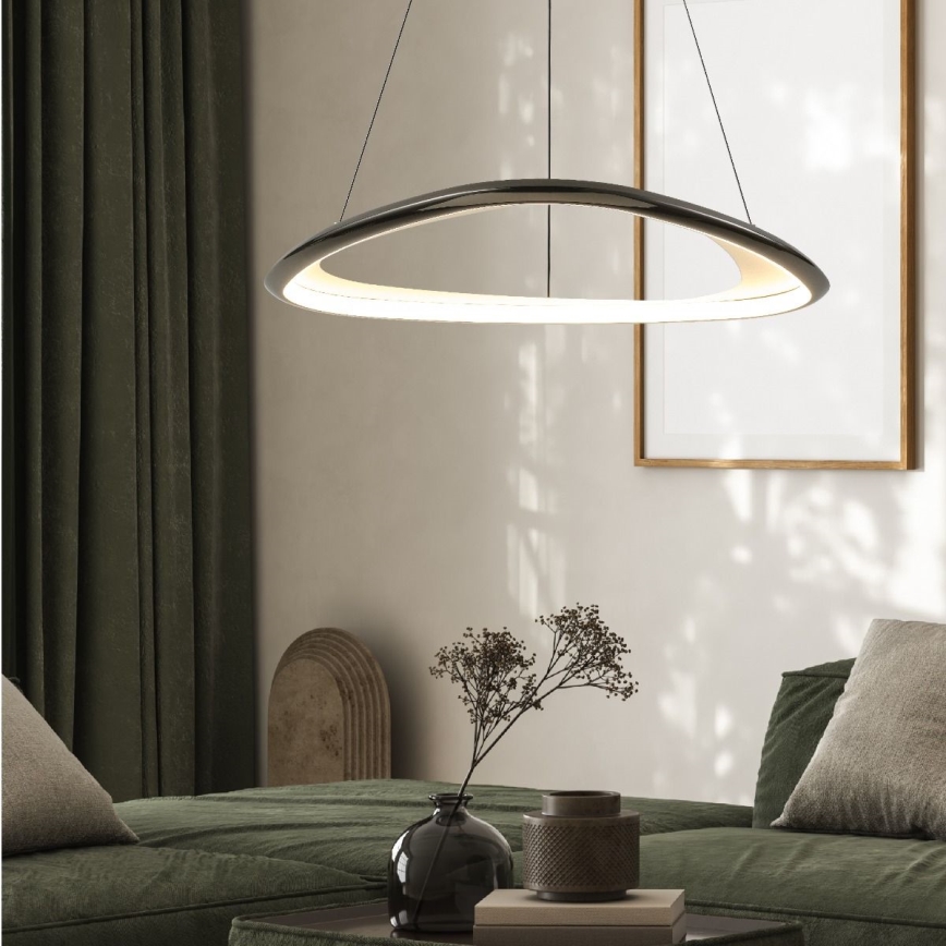 Zuma Line - LED Stmievateľný luster na lanku LED/34W/230V 3000K čierny lesklý chróm