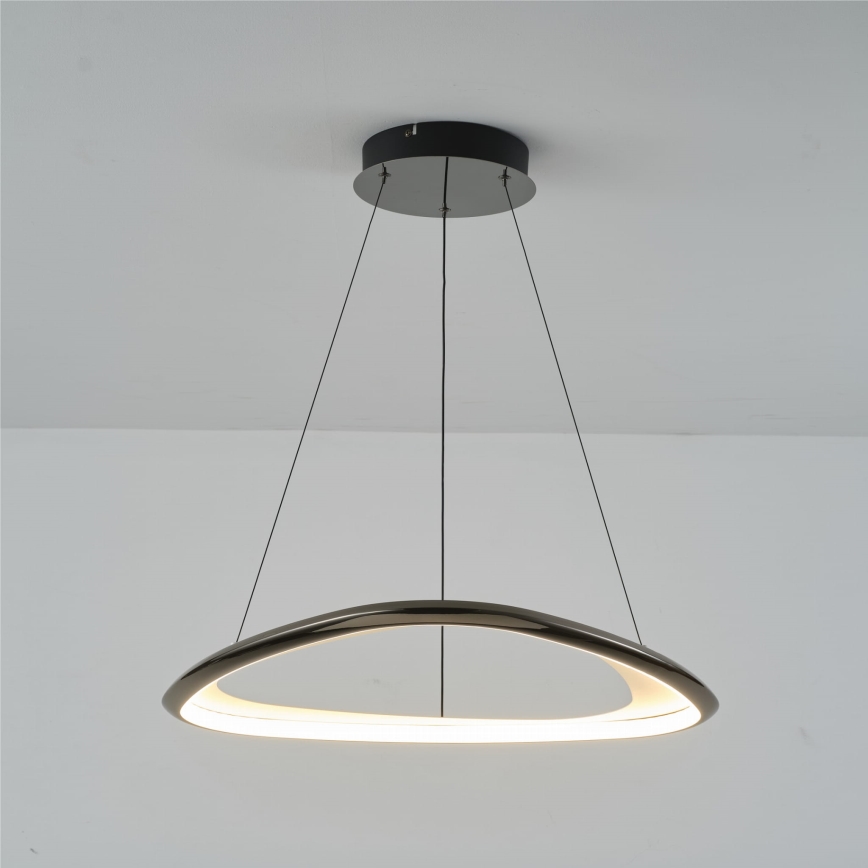 Zuma Line - LED Stmievateľný luster na lanku LED/34W/230V 3000K čierny lesklý chróm
